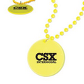 Translucent Yellow Bright Edge Medallion Beads
